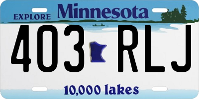 MN license plate 403RLJ