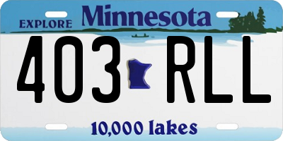 MN license plate 403RLL
