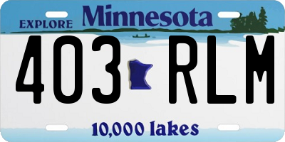 MN license plate 403RLM