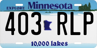 MN license plate 403RLP