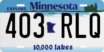 MN license plate 403RLQ