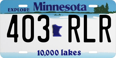 MN license plate 403RLR