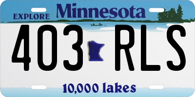 MN license plate 403RLS