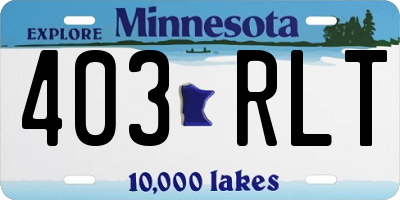 MN license plate 403RLT