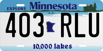 MN license plate 403RLU