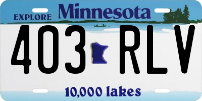 MN license plate 403RLV