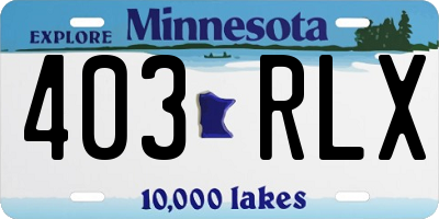 MN license plate 403RLX