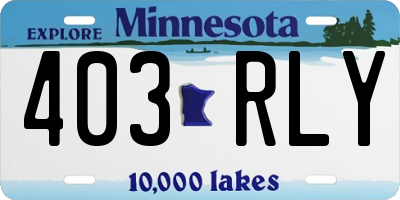 MN license plate 403RLY