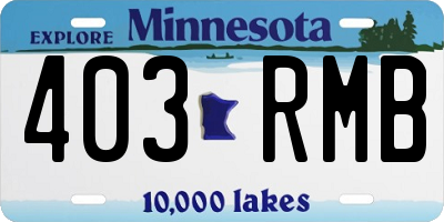 MN license plate 403RMB