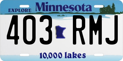 MN license plate 403RMJ