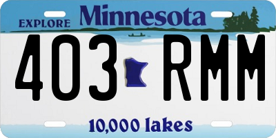 MN license plate 403RMM