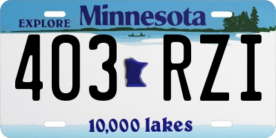 MN license plate 403RZI