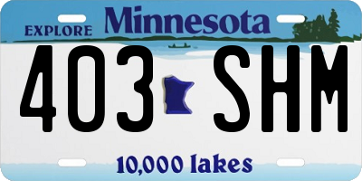 MN license plate 403SHM