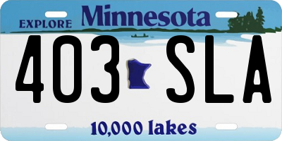 MN license plate 403SLA