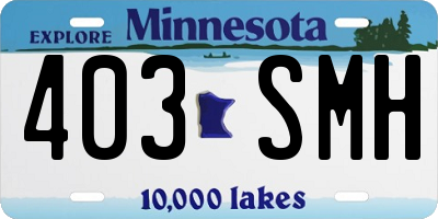 MN license plate 403SMH