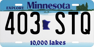 MN license plate 403STQ