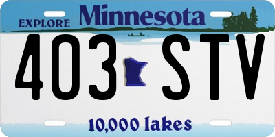 MN license plate 403STV