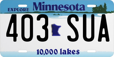 MN license plate 403SUA