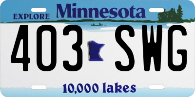 MN license plate 403SWG