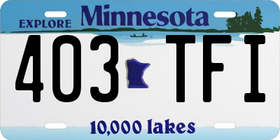 MN license plate 403TFI