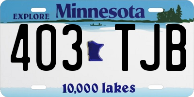 MN license plate 403TJB