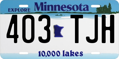 MN license plate 403TJH