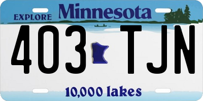 MN license plate 403TJN