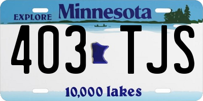 MN license plate 403TJS