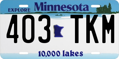 MN license plate 403TKM