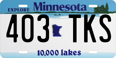 MN license plate 403TKS