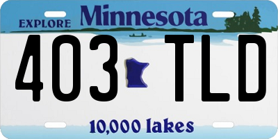 MN license plate 403TLD