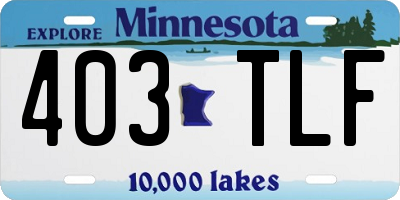 MN license plate 403TLF