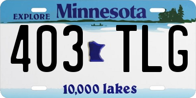 MN license plate 403TLG