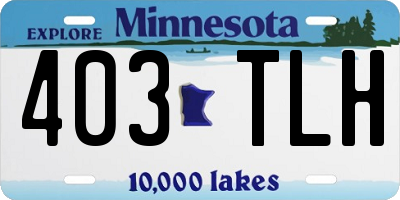 MN license plate 403TLH