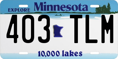 MN license plate 403TLM