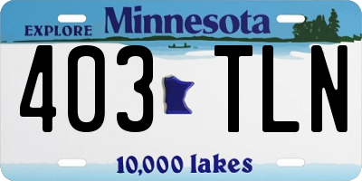 MN license plate 403TLN