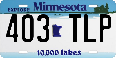 MN license plate 403TLP