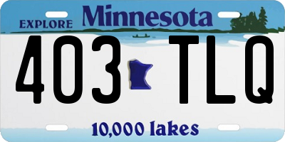MN license plate 403TLQ