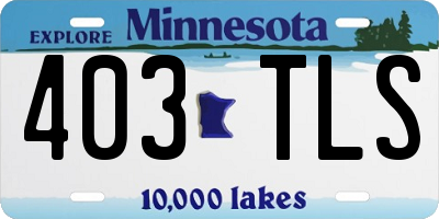 MN license plate 403TLS
