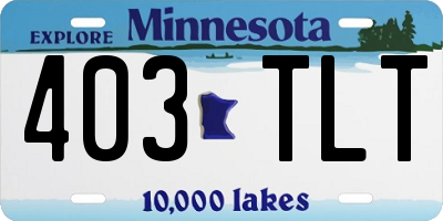 MN license plate 403TLT