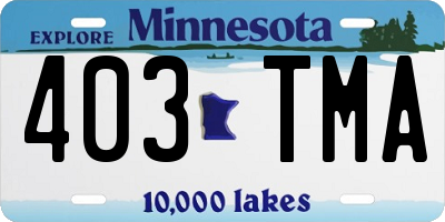 MN license plate 403TMA