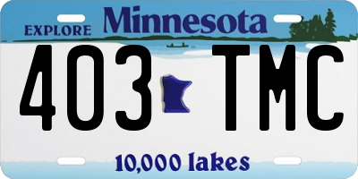 MN license plate 403TMC