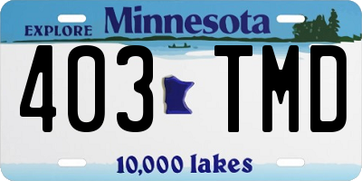 MN license plate 403TMD