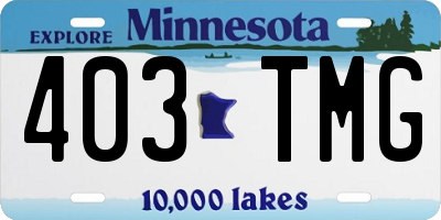MN license plate 403TMG