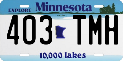 MN license plate 403TMH