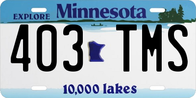 MN license plate 403TMS