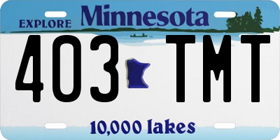 MN license plate 403TMT