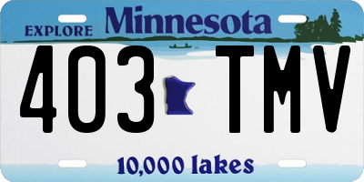 MN license plate 403TMV