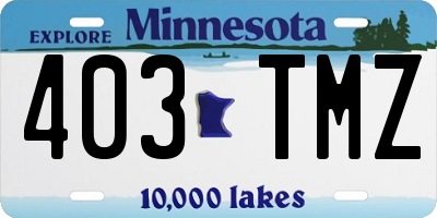 MN license plate 403TMZ