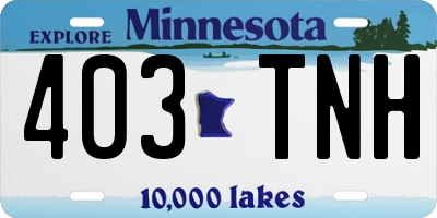 MN license plate 403TNH